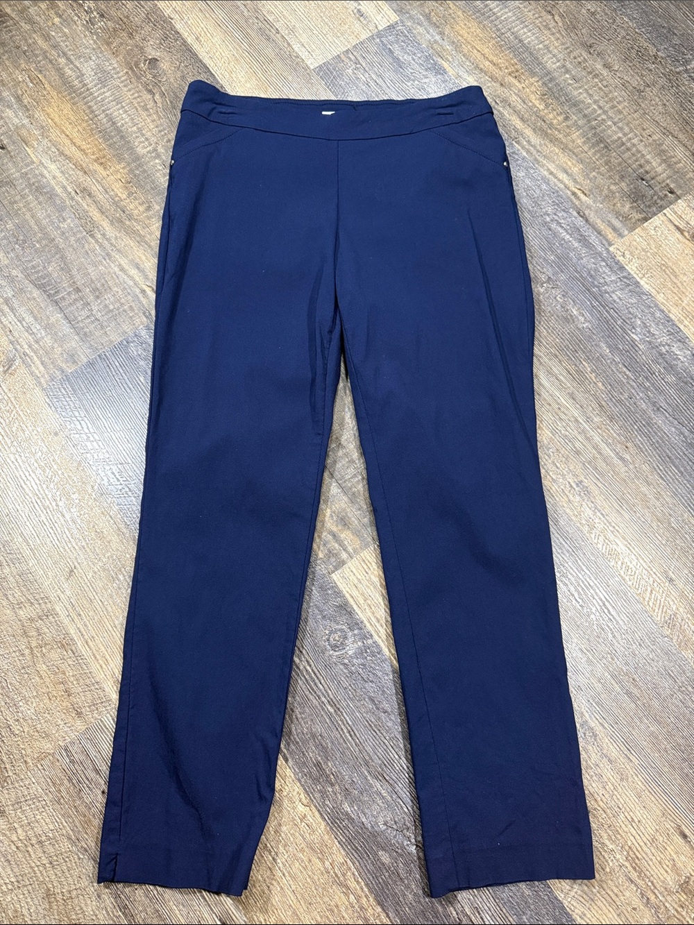 Kim Rogers Navy Straight-Leg Dress Pants